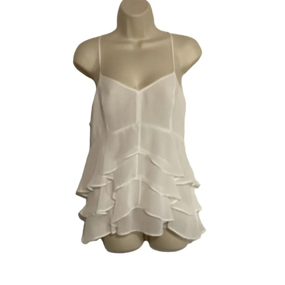 Guess blouse SZ M white fairycore romantic babydoll flowy delicate whimsical - Picture 1 of 9